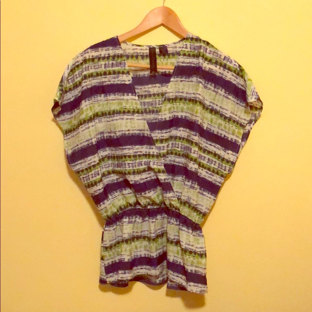 Peplum Striped Top
